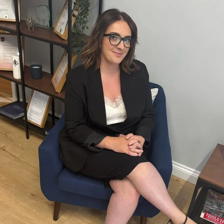 Conveyancing solicitor at desk