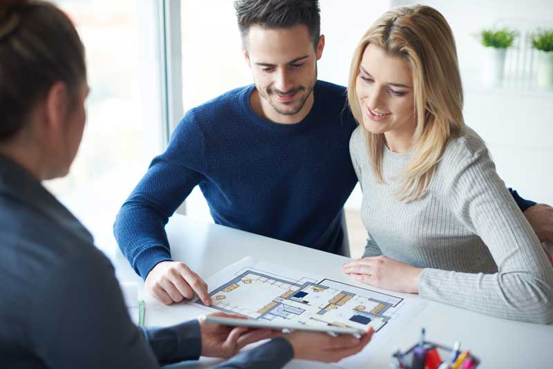 Showing plans to customers